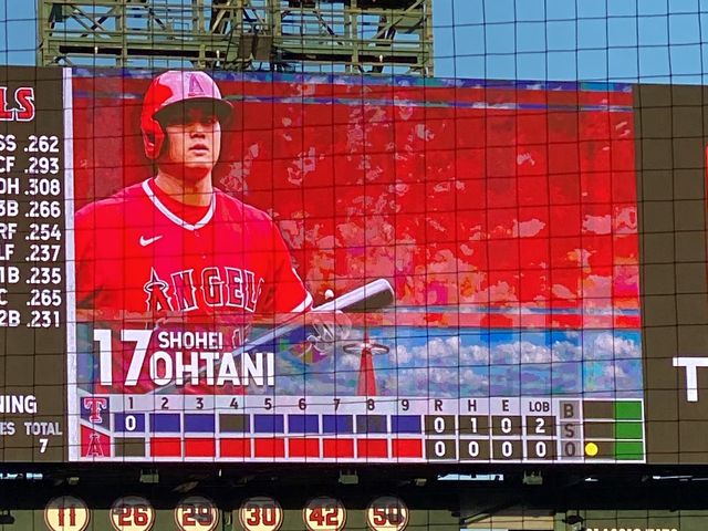 大谷翔平の活躍を目に焼き付ける、エンゼルススタジアム