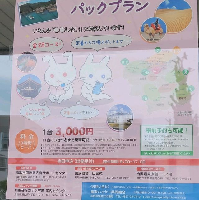 鳥取3小時3千日圓的包車之旅