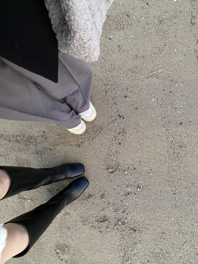 청룡포토존 있는 부산바다