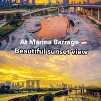 Best sunset view in Marina Barrage 