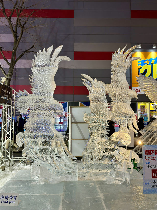 北海道　札幌観光　2025さっぽろ雪まつりススキノ会場が暑い！