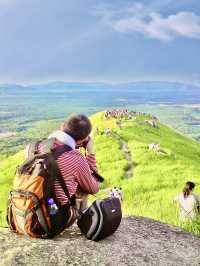 Grassland sunrise: chasing light atop Broga Hill