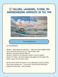 📝 Falling, Laughing, Flying: My Wakeboarding Wipeouts in Tai Tam