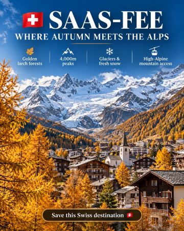🇨🇭 Saas-Fee: Autumn Magic Where the Alps Sparkle 🍂🏔️