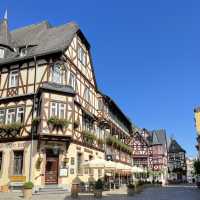 A beautiful town lies in the Rhine Gorge