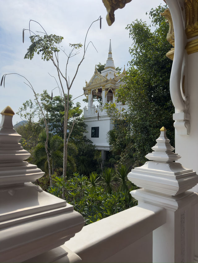 Beauty of white temple in Krabi