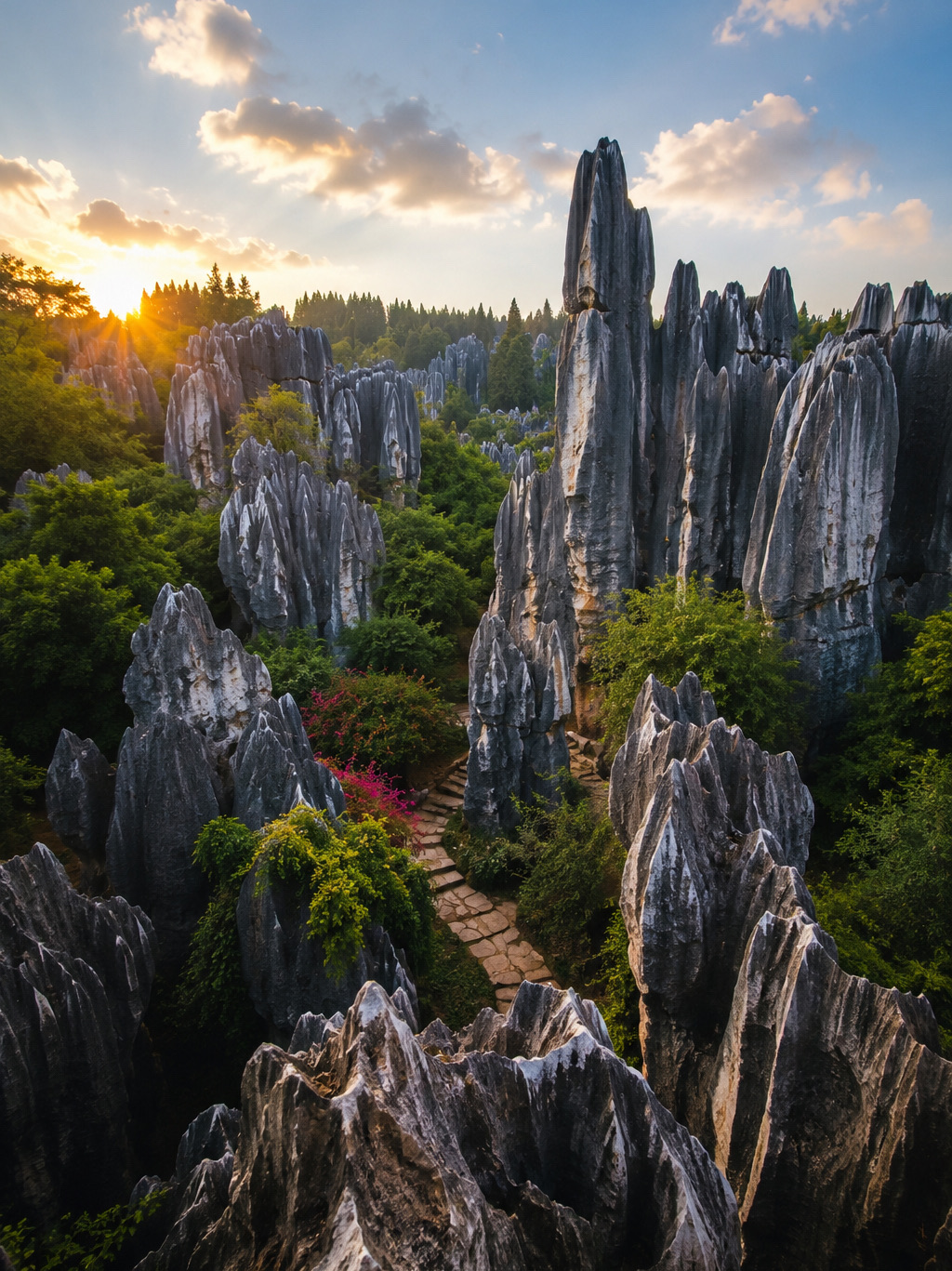 Just an hour and a half drive from Kunming lies one of China’s most extraordinary natural wonders—the Shilin Stone Forest (石林).
Instead of towering trees, you'll find giant limestone pillars shooting up to 30 meters high. The entire landscape looks more like a sci-fi movie set than a real place.
⸻
📍 Where is it?
The Stone Forest is located about 80 km from Kunming, the capital of Yunnan Province.
You can get there in a few different ways:
🚄 High-speed train from Kunming to Shilin West (about 20 minutes), then a quick bus or taxi ride to the entrance.
🚌 Tourist bus from the Kunming Eastern Bus Station.
🚕 Taxi or a booked day tour.
⸻
⏰ Hours and Tickets
The park is usually open from 7:30 AM to 6:00 PM, though hours might vary depending on the season.
Adult admission is around 130 RMB.
There are also paid shuttle buses operating between various zones inside the park to help you get around.
⸻
🌍 What Makes It Special?
The Stone Forest was formed over 270 million years ago. This area was once submerged under an ancient sea. As the waters receded, millions of years of erosion sculpted the limestone into these bizarre, otherworldly peaks.
Today, Shilin is a UNESCO World Heritage site and stands as one of China’s most iconic natural symbols.
⸻
📸 What to See
The star of the show is the Major Stone Forest, where narrow, winding trails guide you through towering rock formations that look exactly like petrified trees.
Other must-see spots include:
· The Minor Stone Forest;
· Scenic viewpoints offering panoramic views of the entire stone maze;
· The Ashima Stone, steeped in a famous local legend of the Sani people;
· Beautiful lakes and karst formations scattered along the main trails.
⸻
💡 Pro Tip
Get there early in the morning! The crowds and tour groups really start pouring in after 10:00 or 11:00 AM, plus the soft morning light is absolutely perfect for photography.
Once you arrive, it’s easy to see why Shilin is hailed as one of China’s top natural marvels. Wandering through this rocky labyrinth truly makes you feel like you've stepped into a forest that was turned to stone millions of years ago.