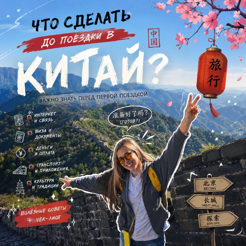 🇨🇳 初めての中国旅行が不安ですか?飛行機に乗る前にやるべき10のこと✈️