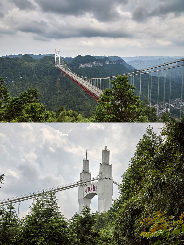 “四項世界第一”的矮寨大橋很壯觀