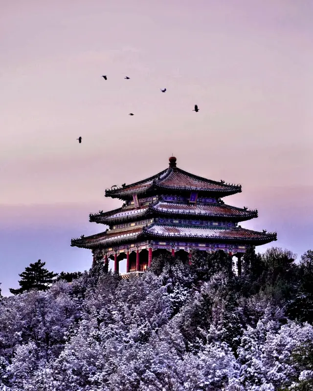 The dusk after snow bathes the mountains | Minor Cold has arrived | The ancient Forbidden City