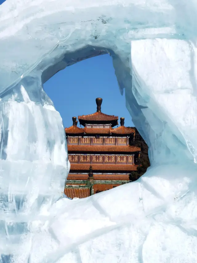 普宁寺の氷彫刻