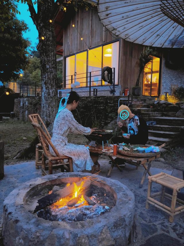 住在山野中山裡的寧靜日子。