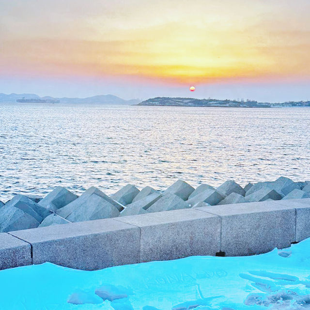 24年不遇嘅大雪，青島嘅海變成咗點樣？