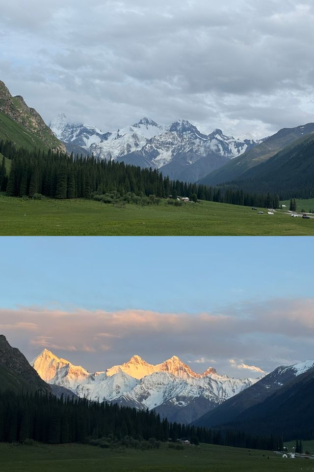 夏塔仙境！全疆最後能見到雪山嘅草原