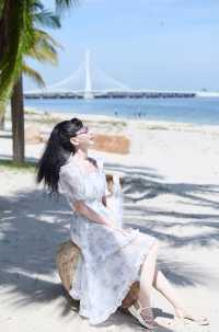 海花島嘅濱海公園，長長嘅椰夢長廊，隨手一拍都係大片