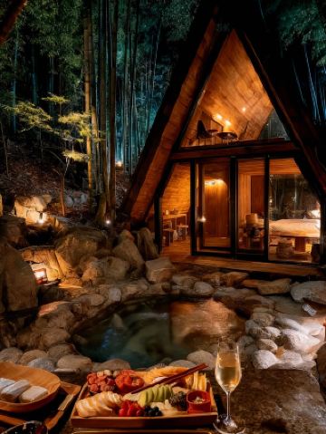 青城山映画のようなプライベート温泉ヴィラ｜映画の中で新年を過ごす