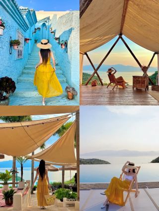 Kunming self-driving tour: Check out the stunning sunset cafe at Fuxian Lake, a hidden gem of a resort in Fuming!