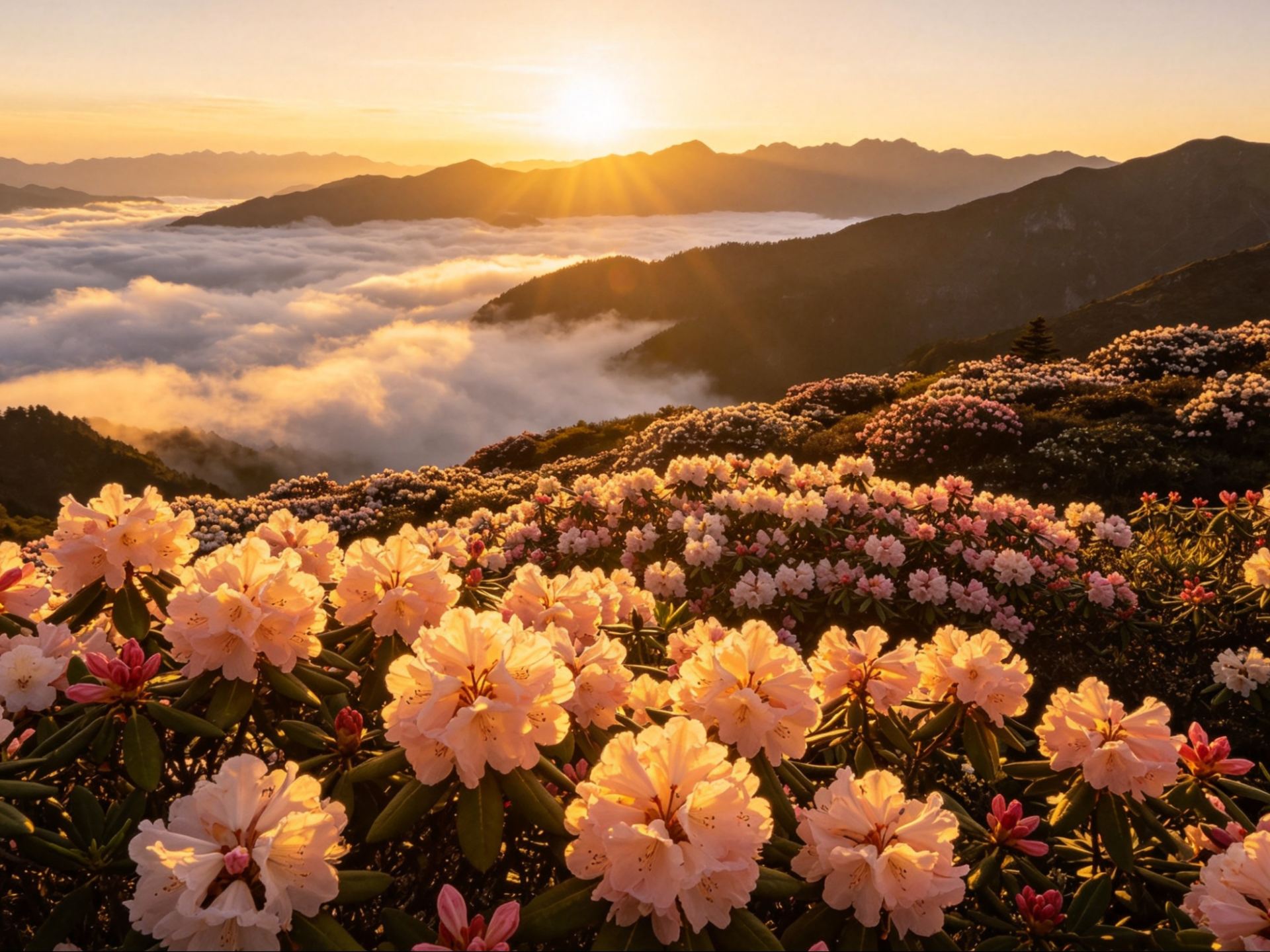 [Stunning Secret Realm] Guan'egou Leigu Mountain, where the rhododendron sea bursts into bloom!