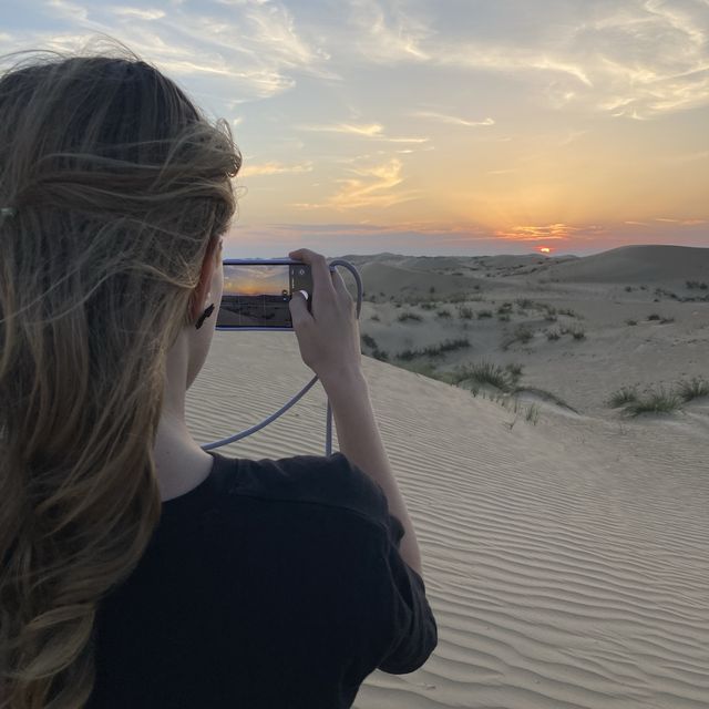 Sunset on a desert