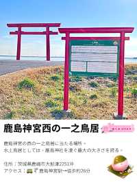 【鹿島神宮西の一之鳥居】厳島神社を超える最大級の水上鳥居