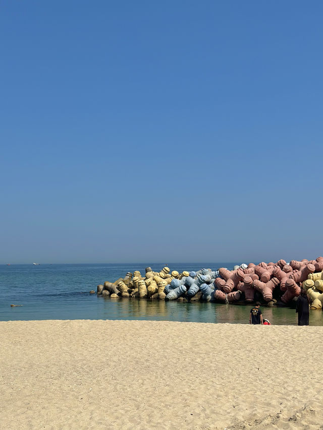 파스텔톤 방파제를 볼 수 있는 사근진해변💙