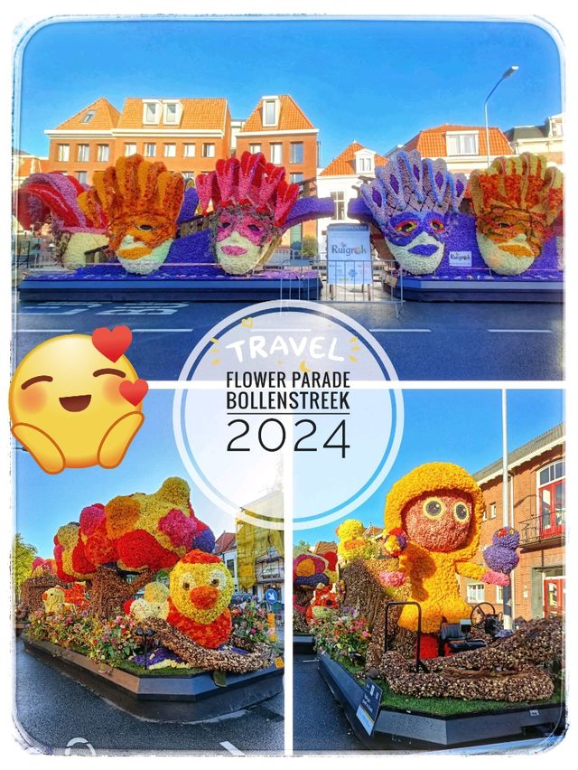 See upclose the Flower Parade Floats in Haarlem!