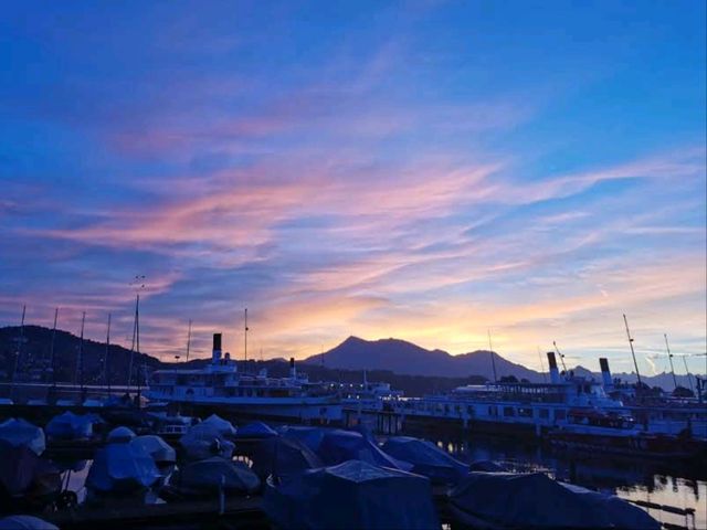 Daybreak's Radiance by Lake Lucerne