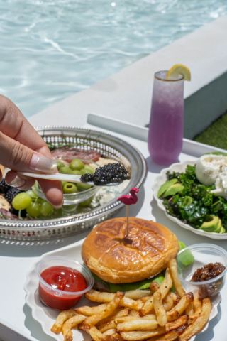 Poolside Lunch, a Bungalow Kitchenette, Main House Porch, and Potting Shed Room