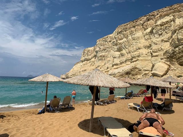 Matala beach Crete 🏖️