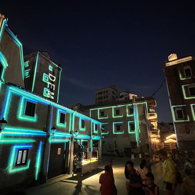 深圳觀瀾古墟的夜景燈光秀