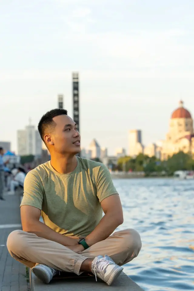 Tianjin Riverside City walk, a unique sense of relaxation at sunset