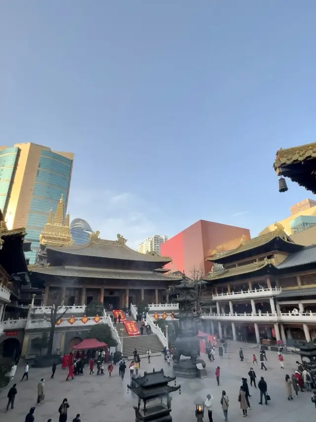 Jing'an Temple does not require a ticket, suitable for friends who are only seeking Dharma!