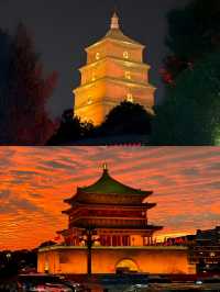 夜幕下的鐘樓來西安不去鐘樓，後悔了!
