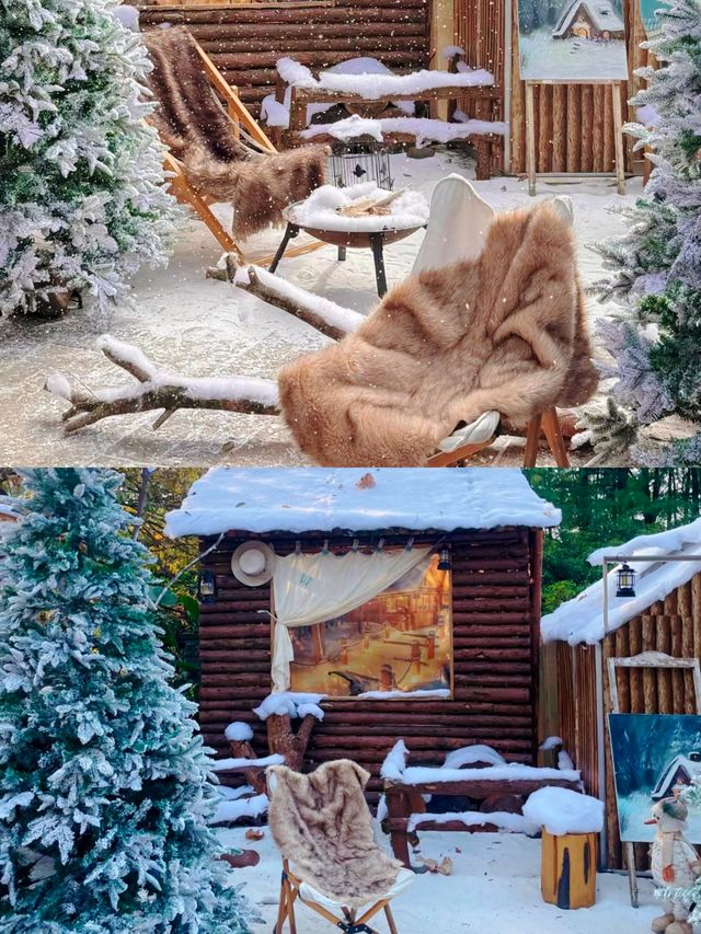 真不是新疆！在桂林！雪景木屋美得令人落淚。