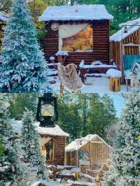真不是新疆！在桂林！雪景木屋美得令人落淚。