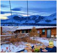 阿勒泰！禾木！和朋友一起去玩的雪山木屋