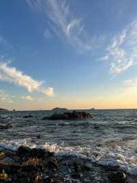 冬日銀沙灘絕美日出