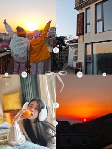 This guesthouse in Lushan witnessed a breathtaking sunset!