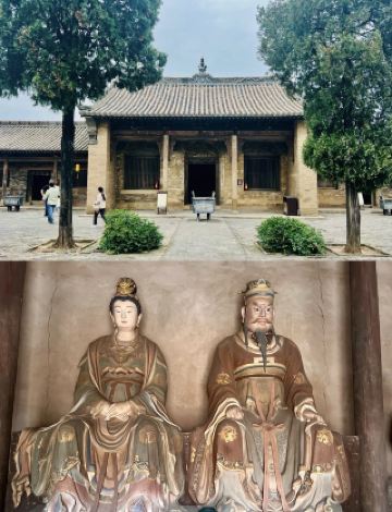 วัดซานจงในมณฑลชานซี ซึ่งมีอายุย้อนไปถึงสมัยราชวงศ์จิน เป็นวัดโบราณที่หาได้ยากซึ่งอุทิศให้กับเทพเจ้าฉางเอ๋อและโหวอี้