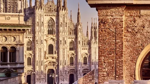 The Milan C-position hotel offers an amazing view of the cathedral dome from the terrace! — traveler post in Milan