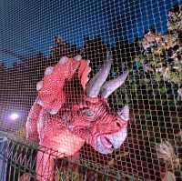 Fun walk with life-size dinosaurs