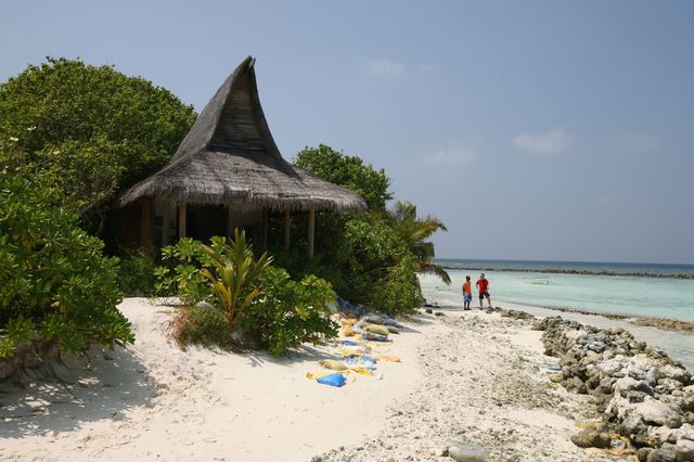 Tiny Picnic island in the middle of the ocean 