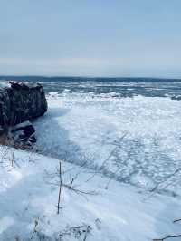 オホーツク海に突き出た能取岬
