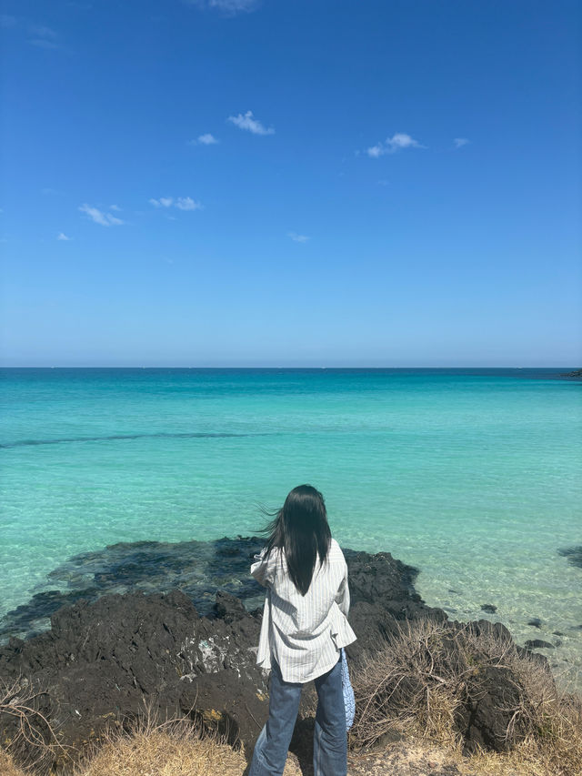 제주도 뽕따 아이스크림 바다색깔 함덕해변🩵