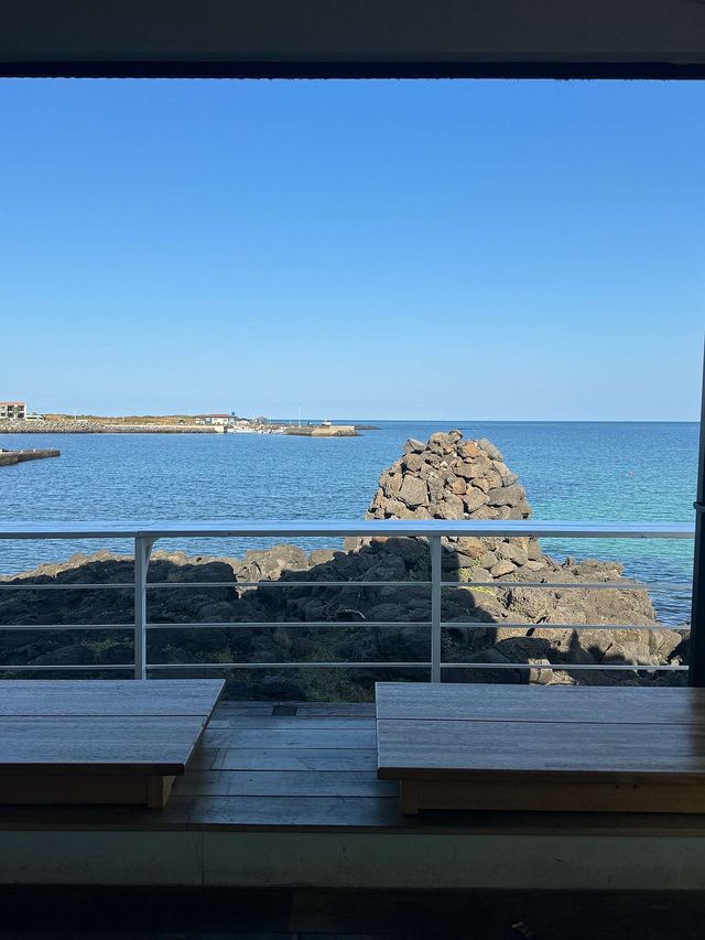 🫧ℴ💙제주도 우도 하고수동해수욕장 오션뷰 카페 블랑로쉐⋆｡𓏸̶◞ 