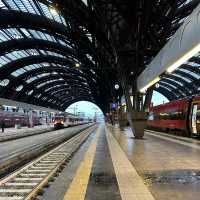 Main railway station in Milan, Italy