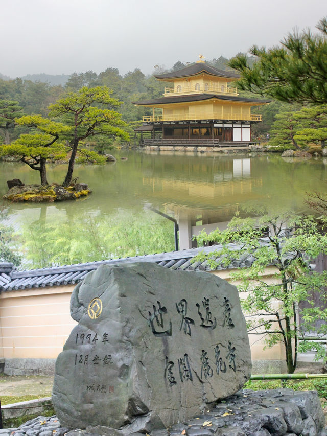 Golden Radiance in the Rain: Kinkaku-ji’s Timeless Beauty