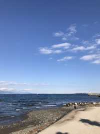 【静岡県　伊東市　一碧湖のゴールデンサンセット】