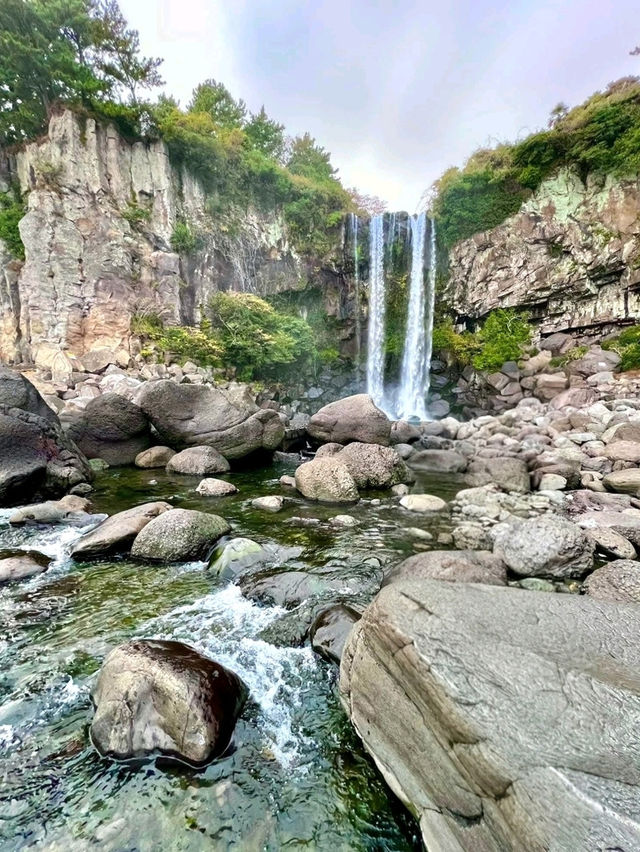 Where Water Meets the Sea: Jeongbang Waterfall, Jeju
