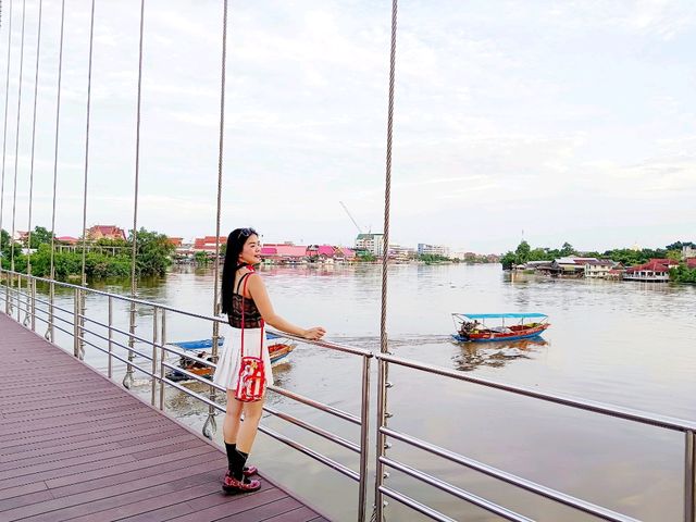 สะพานแขวนวัดใหญ่ สมุทรสงคราม สะพานแขวนวัดใหญ่ สมุทรสงคราม